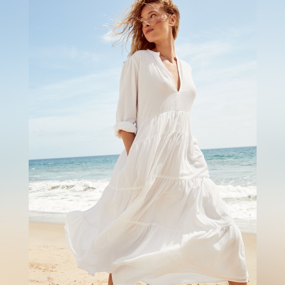 MIKOH Green Maxi Dress with Long Sleeves